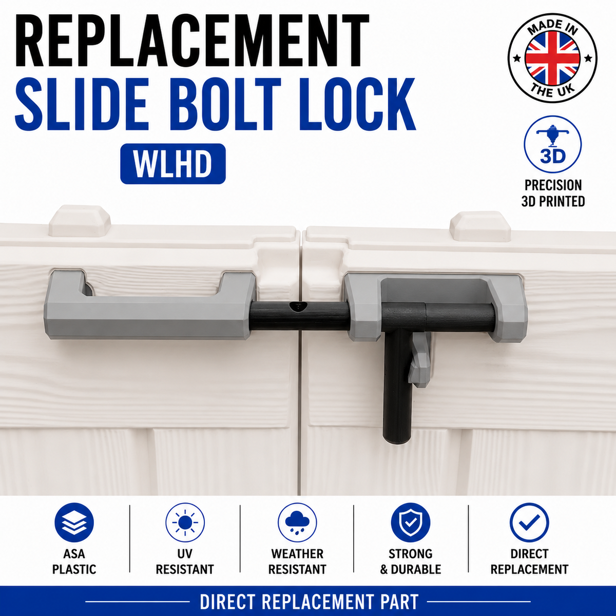 Keter Store It Out Slide Bolt Replacement | Nova Arc Max Ultra | Outdoor ASA