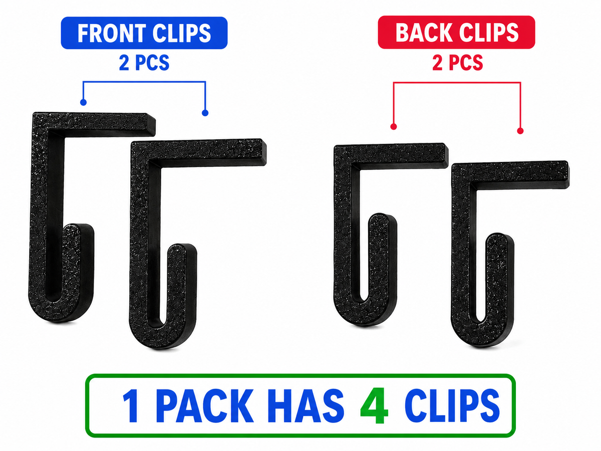 Wheelie Bin Liner Clips x4 | Bin Bag Holder Clips | Refuse Sack Retainers