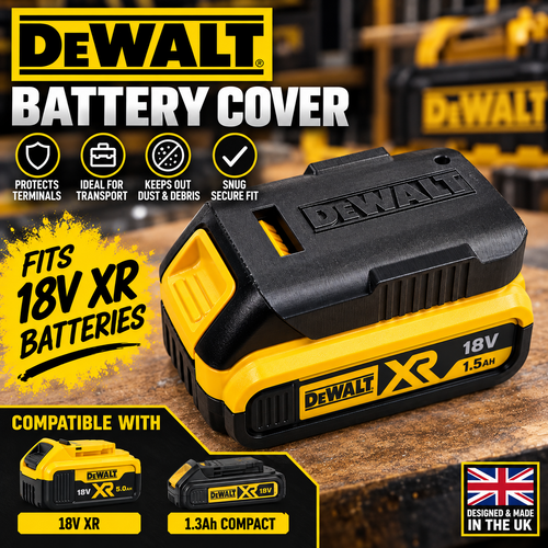 Battery Terminal Cover for DeWalt 18V XR Storage Transport Protector Cap Black - image 1