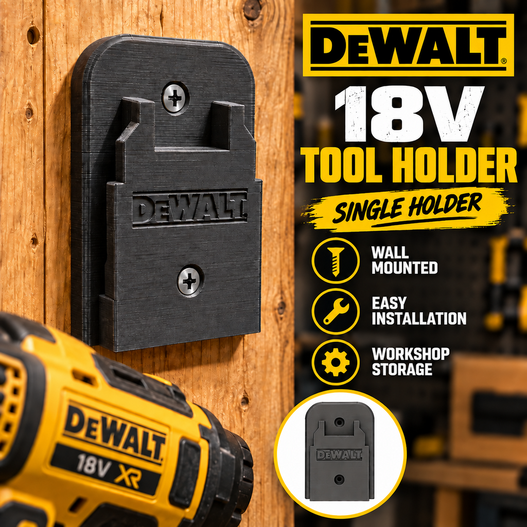 For DeWalt 18V XR Tool Holder Under Shelf Wall Mount Drill Impact Driver Hanger - image 1