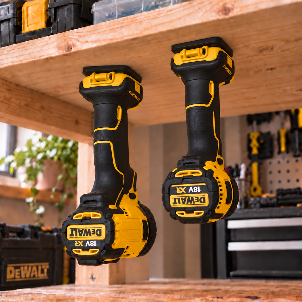 For DeWalt 18V XR Tool Holder Under Shelf Wall Mount Drill Impact Driver Hanger - image 3